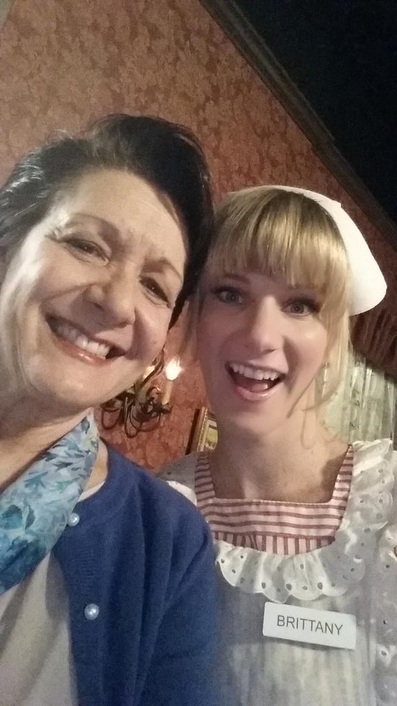 ivonne_coll's tweet photo. Here is AbuelaAlmaLopez with Brittany!#Glee http://t.co/vMCWGumqaw