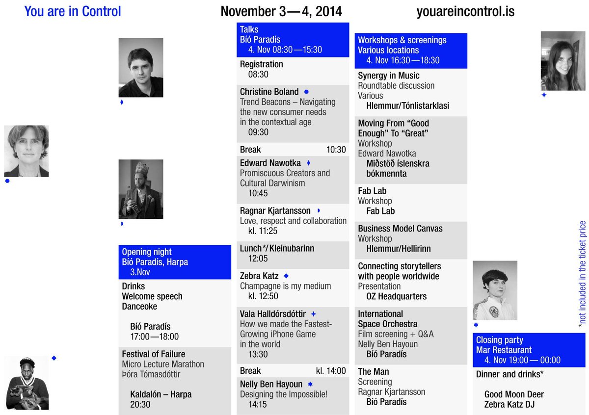 Check our full program at youareincontrol.is for all the workshops and activities later in the afternoon. #YAIC14