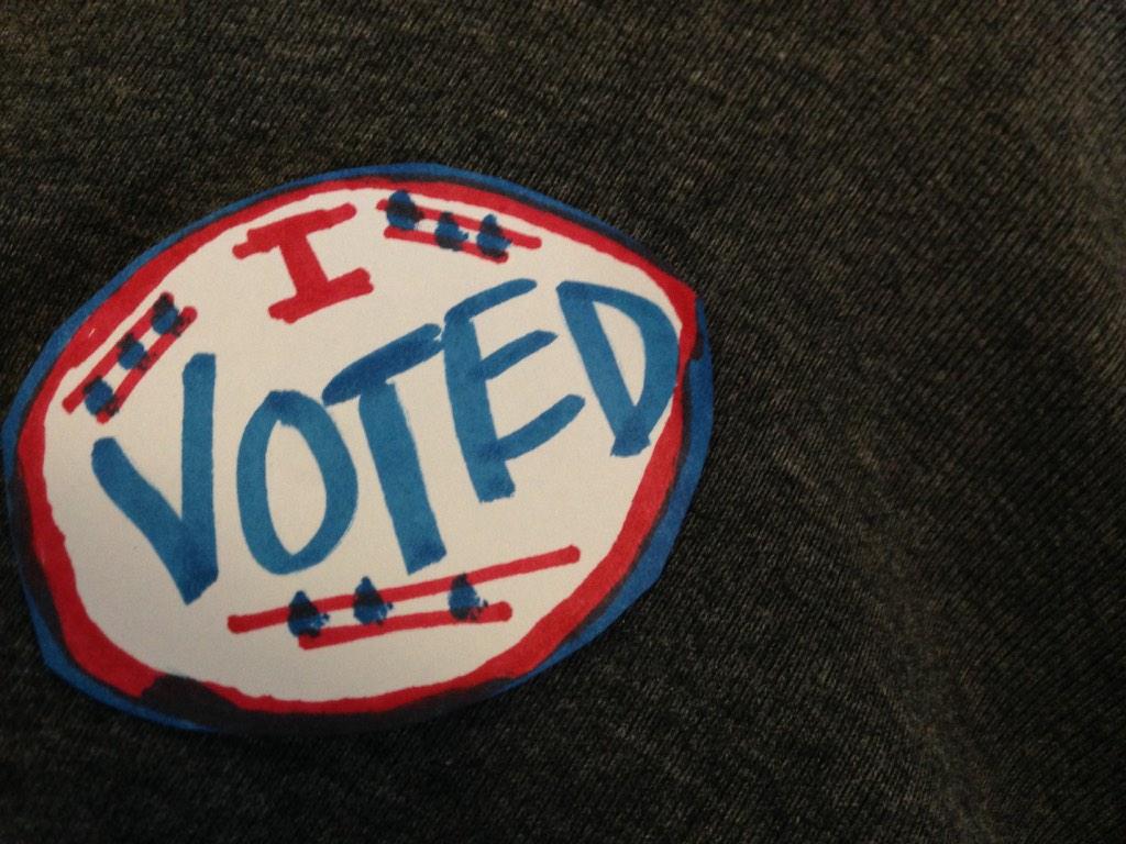jesch30's tweet photo. Many thanks to @latelykate for whipping up my voting sticker since @CityPortland left me hanging. #GOTV http://t.co/L6FjWkuSX0