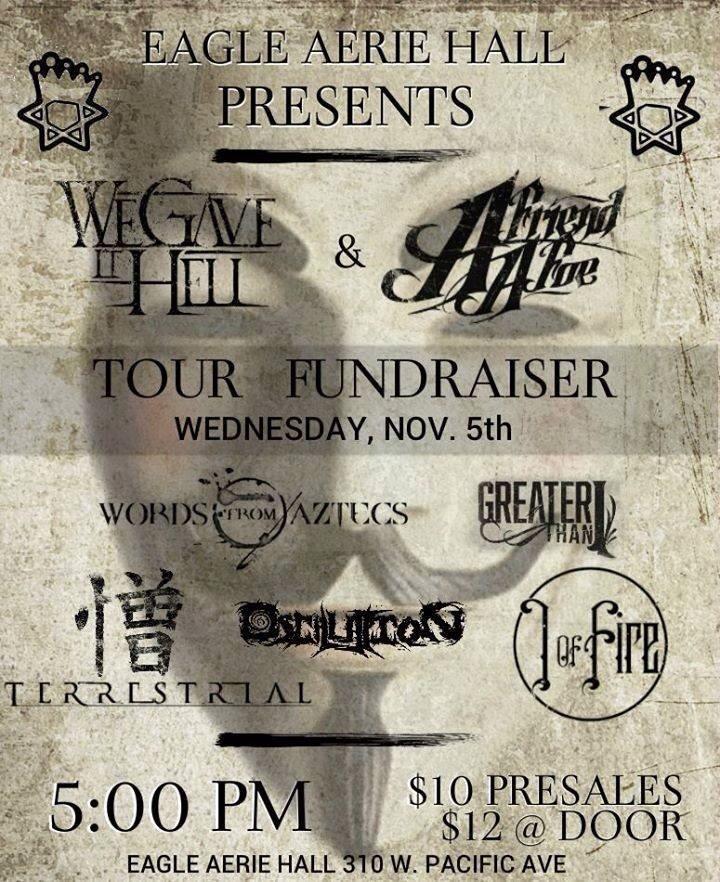 TOMORROW!! Pack this show for out buds in @WGIHband &amp; <a href="/AFriendAFoe/">A Friend, A Foe</a>. Hit us up for tickets $10!