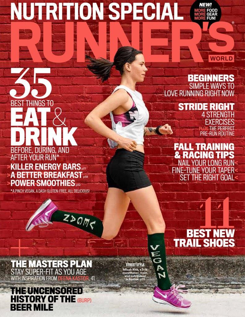 Talisen13's tweet photo. @runnersworlduk seem to think runners here are scared of #vegan http://t.co/PzNhIW3xnP