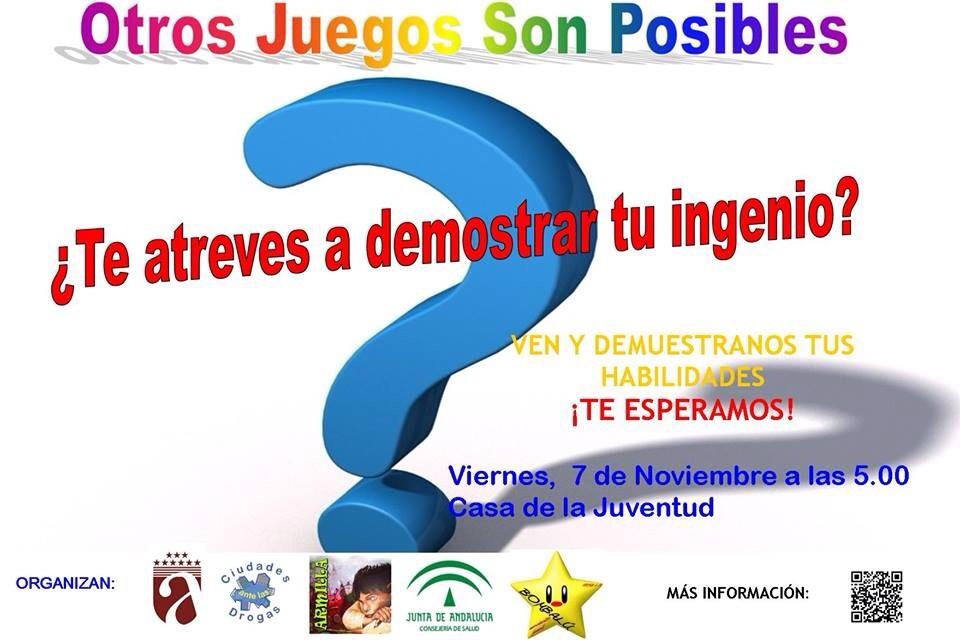Bombaluaj's tweet photo. Otros Juegos Son Posibles, viernes 7nov 17h Casa de la Juventud, participa!!! @AytoArmilla @armillajoven http://t.co/6xF6oIOIaO