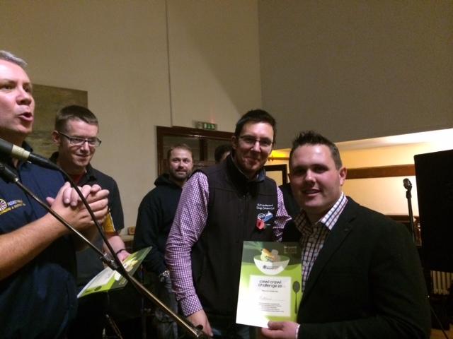 RLHLdesign's tweet photo. Director's @nickcox25 &amp; @rlh50 at the annual Cawl Crawl challenge presentation #Fishguard http://t.co/abwc3ghR3j