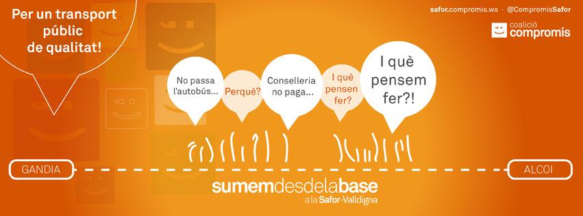 .<a href="/compromis/">Compromís</a> vol impulsar el Pla de Mobilitat i demana solucions per a la línia #Alcoi #Gandia safor.compromis.net/2014/11/03/com…