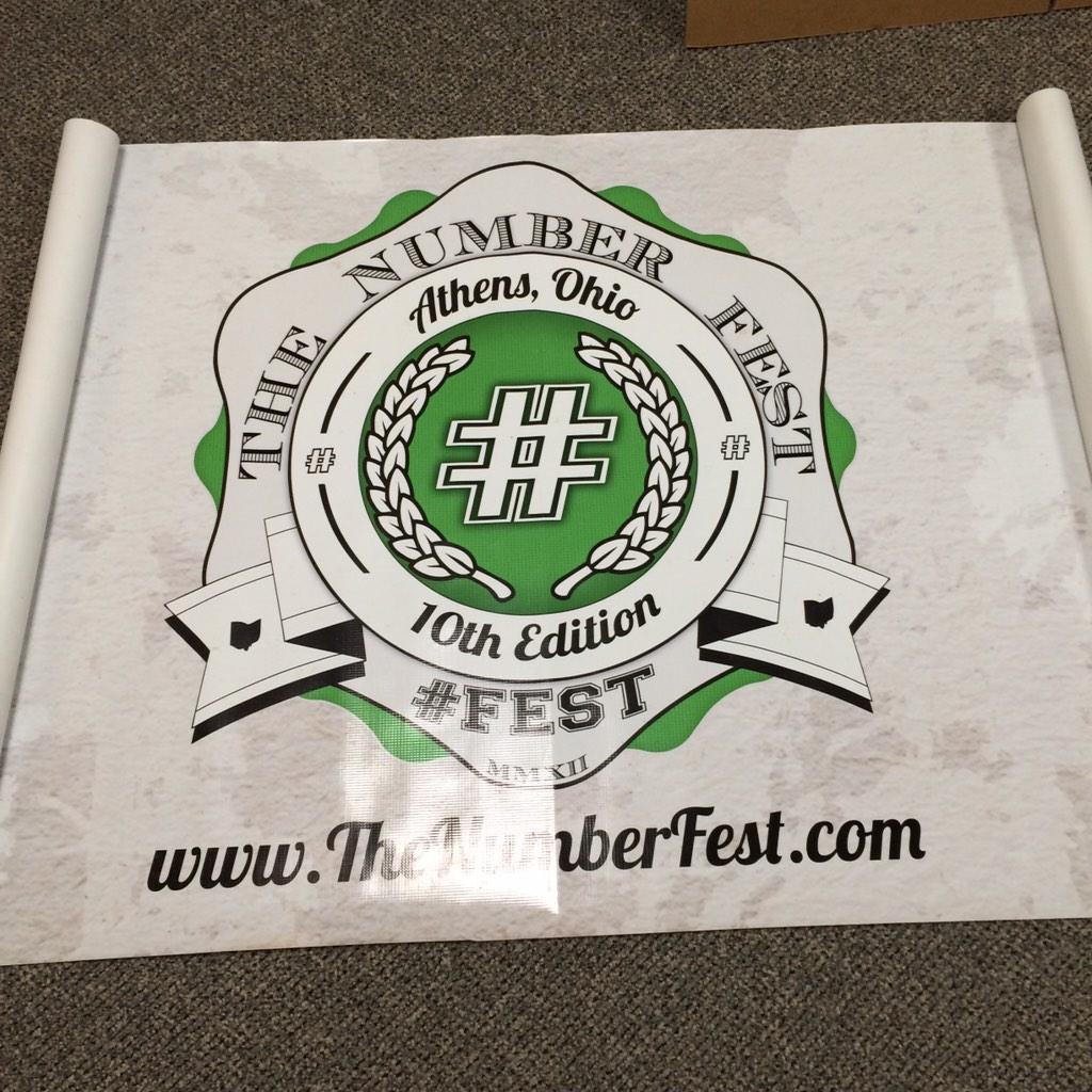 thenumberfest's tweet photo. RETWEET for a chance to win this sweet #10Fest banner! *MUST be able to pick up from Columbus, OH office http://t.co/5S43dSP7iX