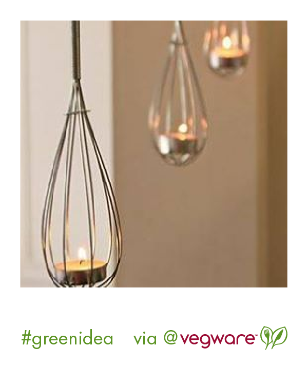 vegware's tweet photo. Well the evenings are getting longer &amp; darker. Here's a #greenidea to brighten up your home with these reused whisks! http://t.co/QuH7MDR07F