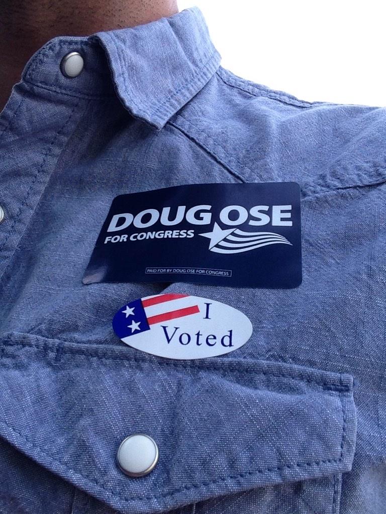 It's Election Day! Go do your part and vote <a href="/DougOse/">Doug Ose</a> for the representation Sac County deserves! #CA07
