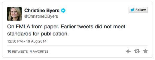 Delo_Taylor's tweet photo. @ChristineDByers Invents witnesses for #DarrenWilson, slanders @TefPoe, RTs known racists. #Ferguson #STLPostDisgrace http://t.co/0a0treVvym