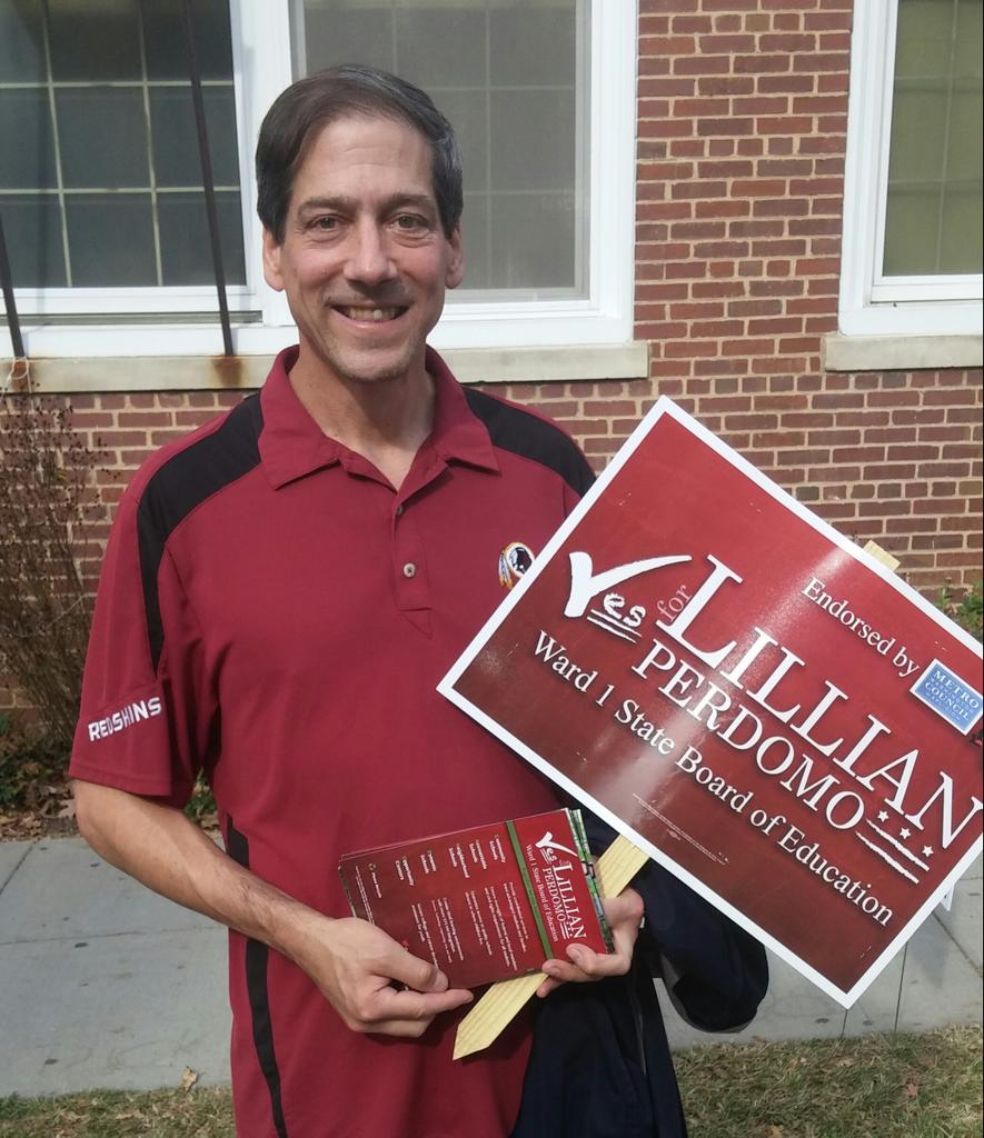 YesforLillian's tweet photo. Another supporter taking time to get out the vote for me in Ward 1... #DCision14 #DCCanDoBetter http://t.co/VzbT6Mwg5P