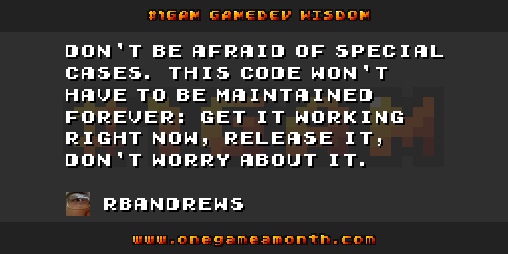 OneGameAMonth tweet picture