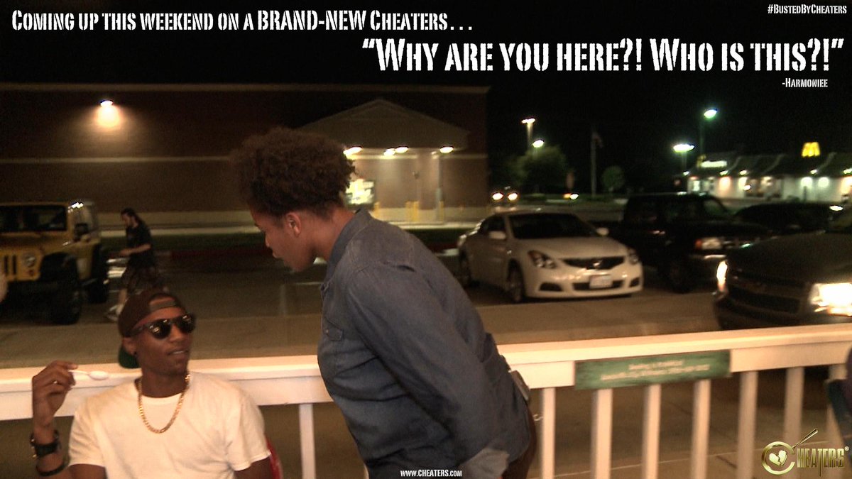 CheatersTV's tweet photo. "Why are you here?!..." <-- Coming up on a brand-new episode of #Cheaters this weekend! #BustedByCheaters http://t.co/LgdFm1Zn4y