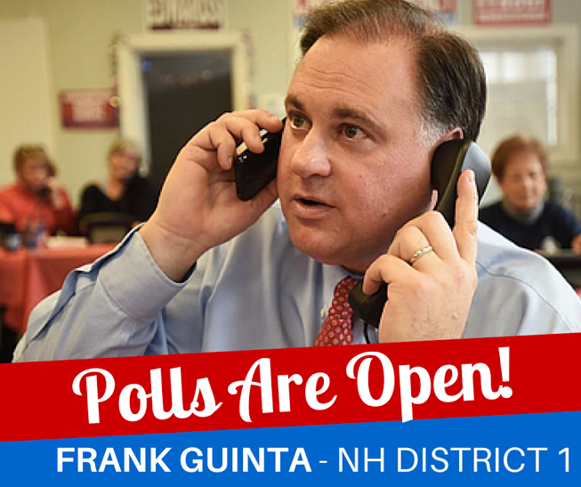 frankguinta's tweet image. Calling New Hampshire: Have YOU voted yet? We've got the momentum and we're ready for victory! #NH01 #NHpolitics