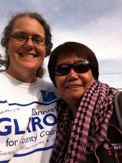 A little tired, but great to say hi to a dear friend, Lulu at NC Municipal Center. Voting continues until 8pm tonight