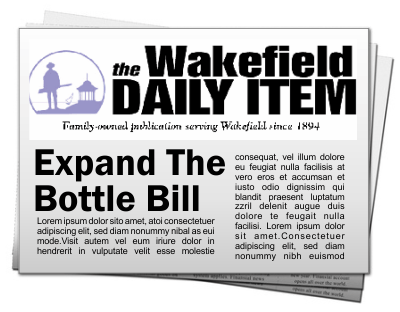MassBottleBill's tweet photo. Wakefield Item endorses #YesOn2MA #Bottlebill http://t.co/6kLltvVSw6