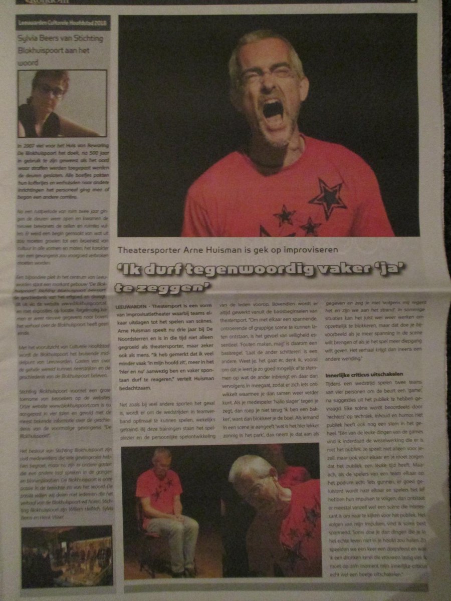 Onze improspeler Arne durft door theatersport vaker ja te zeggen. Gisteren verschenen in RondOm Leeuwarden.