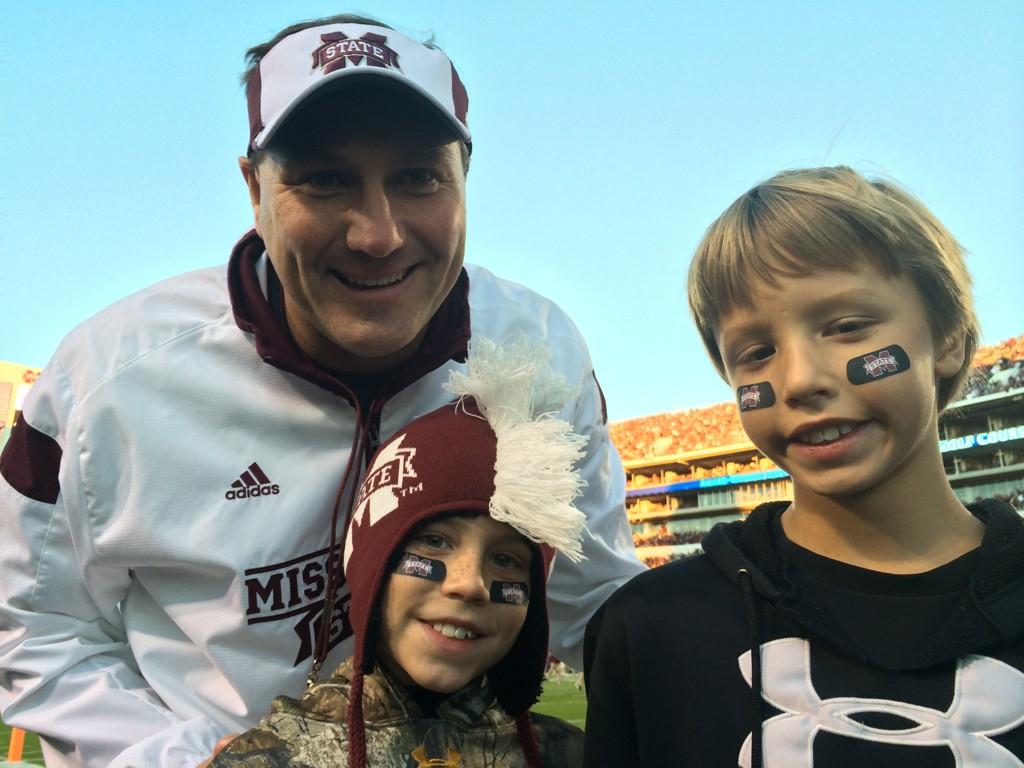 Part of what makes Miss State so special, #1 Coach taking time to make an Impact right before the game. #Class