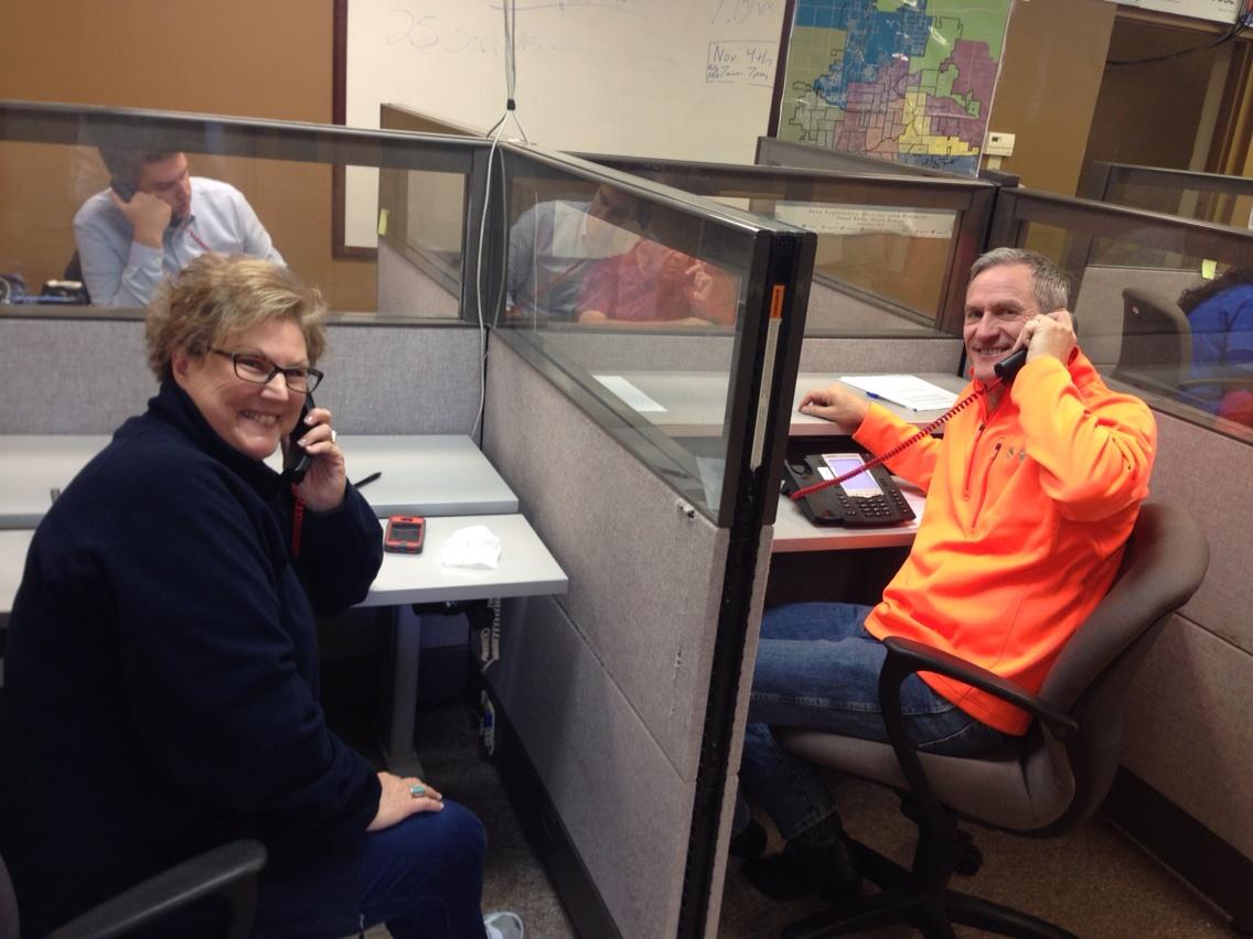 Linda and I are making calls to remind people to vote today! Polls are open until 7pm.