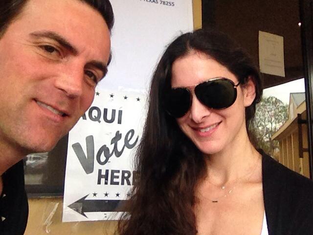 jeff_goldblatt's tweet photo. Get out and vote. We did. And it was kinda romantic. Thanks @LoriPaigeStudio #DemocracyDate #kens5news http://t.co/t3BUdFkzxA