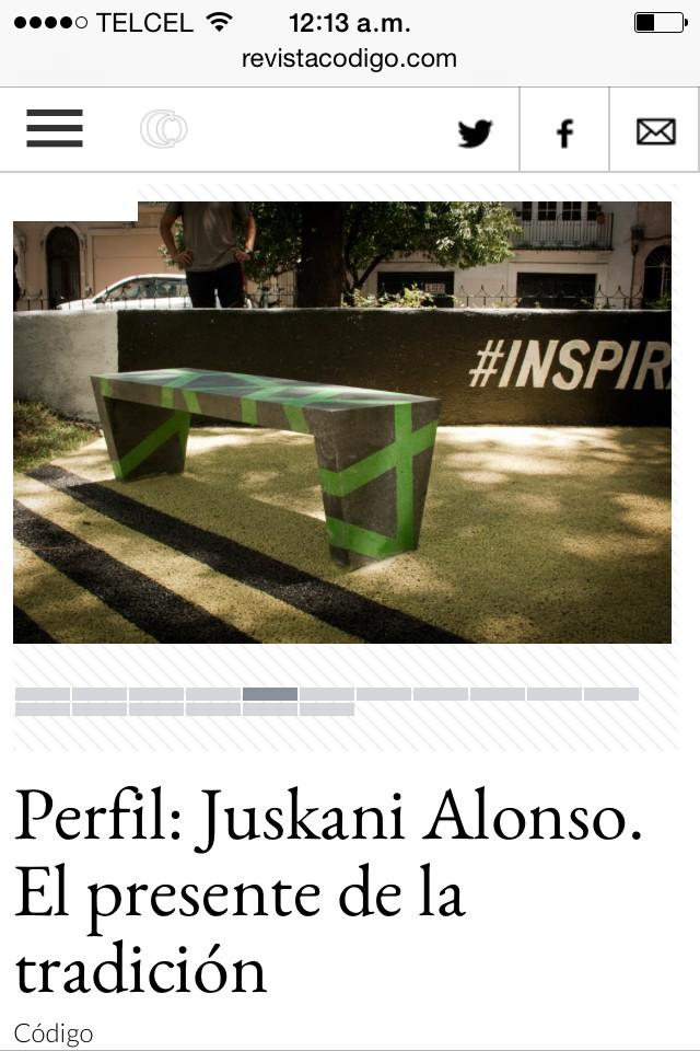 juskani_estudio's tweet photo. Nos encanto el #Perfil de diseño, Gracias a nuestros amigos de @revistacodigo #diseñomexicano #codigomx http://t.co/JziktJ8B7i