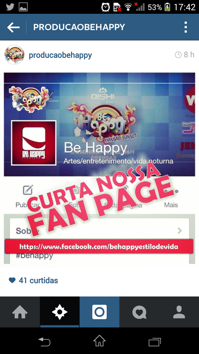 beproducoes's tweet photo. Curta tb nossa Fan Page no Facebook! #BeHappySunset7 http://t.co/5tTvsK8A8n