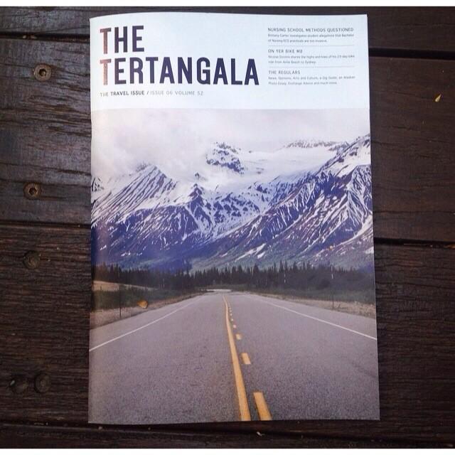 Tertangala's tweet image. Ladies and gents, the final edition of 2014 - the #TravelIssue - is now on campus! #itsyourtert #tertangala