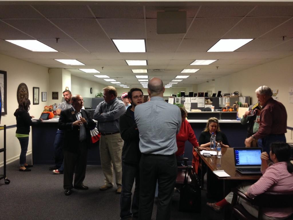 mrhudgins4's tweet photo. Polls are closed. This is the scene at RuCo Election Commission. @dnj_com #VoteDNJ http://t.co/qWtUBE9J0a