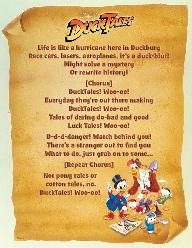 words to ducktales theme song