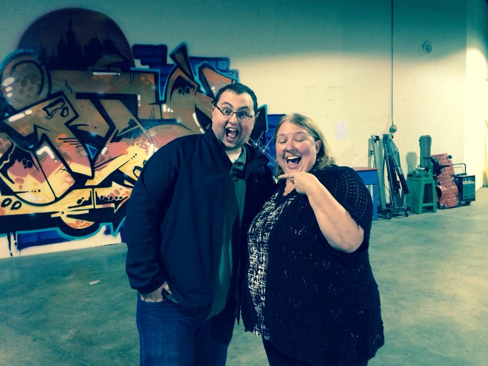 ReporterGeoff's tweet image. Here's the photo my interviewee demanded last night. She said she wanted to show her friends the "celebrity" she met.