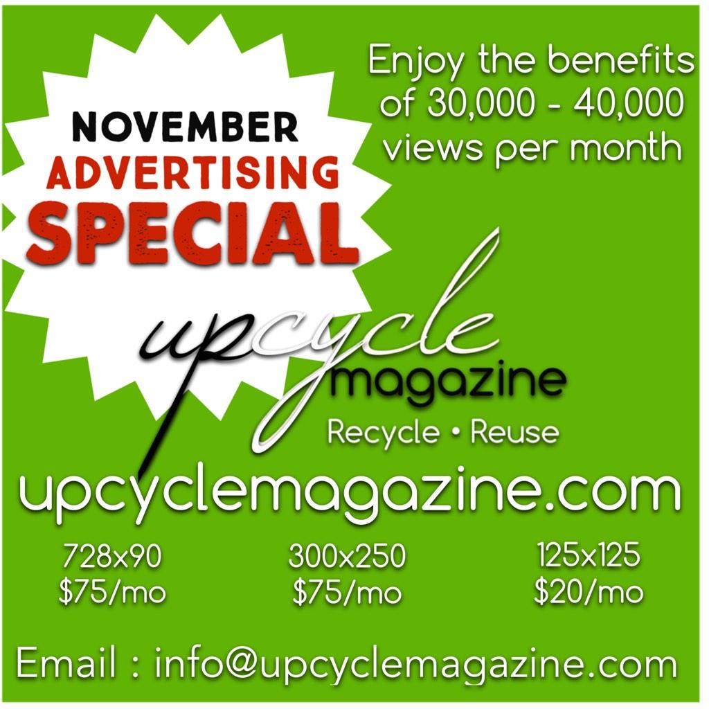 UpcycleMagazine's tweet image. We love our #upcycle fans and #upcycled artists, our readers are the best - consider an ad on our site!