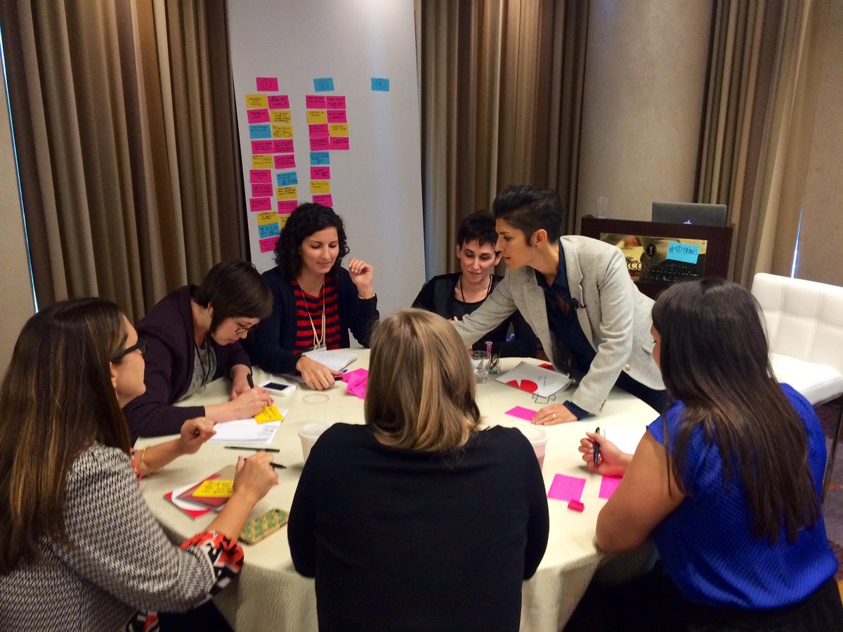 3PercentConf's tweet photo. RT @ideo: “How might we help women build confidence in ideas/intuition?” ask @PajamaSamurai @MeijaJ @3PercentConf http://t.co/IRhJ1veIC1