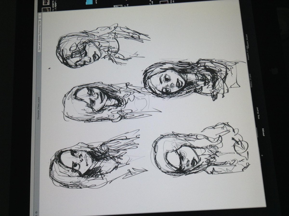 Face scribbles... 
Get my butt out of bed at 5am and draw!!! 