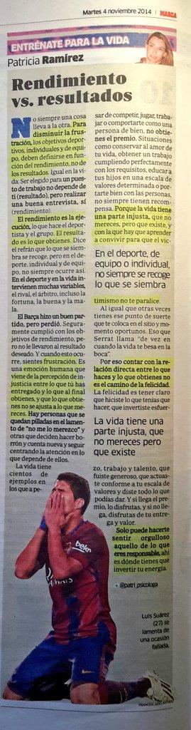 Patri_Psicologa's tweet photo. Solo puede hacerte sentir orgulloso aquello de lo que eres responsable. Rendimiento versus resultados. http://t.co/56vNLxepGH