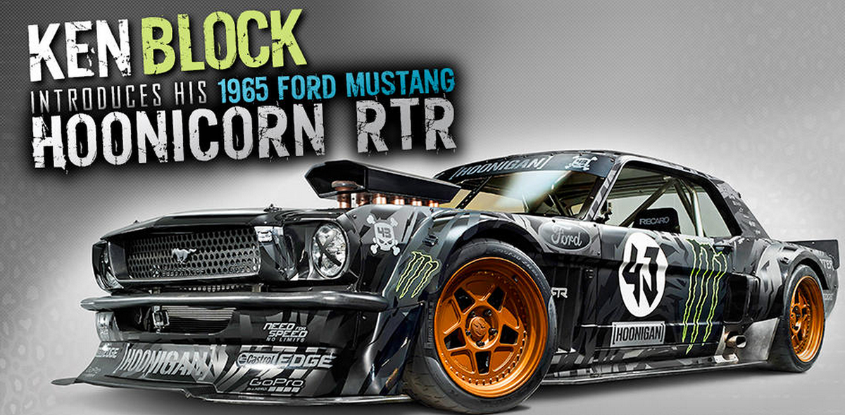 XGames's tweet photo. This afternoon, X Games medalist Ken Block unveiled an 845 HP AWD Mustang that he plans to unleash in #GymkhanaSEVEN. http://t.co/D3aA2ajdtY