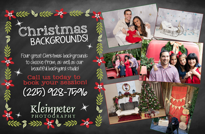 KleinpeterPhoto's tweet photo. Come get your family Christmas pictures done with us! Take a look at all of our great Christmas backgrounds! http://t.co/GCDQeCK8wi