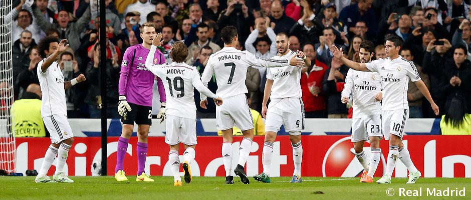 realmadrid's tweet photo. 1-0: Clasificados para octavos de la Champions http://t.co/GspA5ppo16 #RealMadridvsLIV http://t.co/g1CBmCToIw