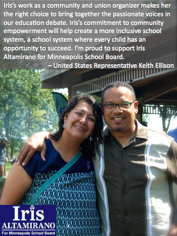 Iris4Kids's tweet photo. Thanks for the support @keithellison. I hope you'll join Keith in supporting me for School Board at the polls! http://t.co/QwewP7l498
