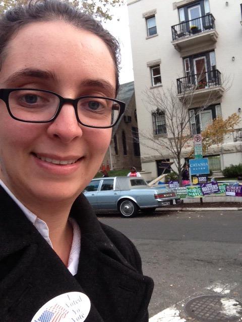WTUTeacher's tweet photo. @WTUTeacher activist Laura Fuchs makes her voice heard, votes for union's endorsed candidates. #DCision14 http://t.co/AHKeTR6vtD