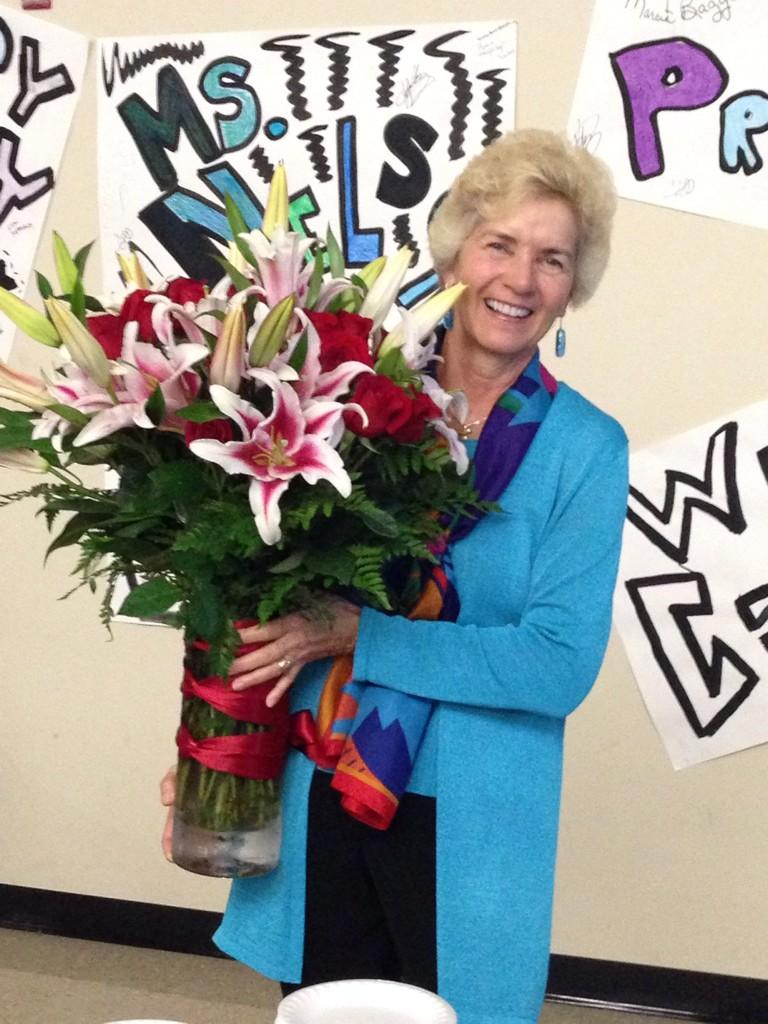 Surprise party for Peggy Nelson today. Such a role model for our staff &amp; students! Love her!  <a href="/ByronNelsonHigh/">Byron Nelson HS</a>