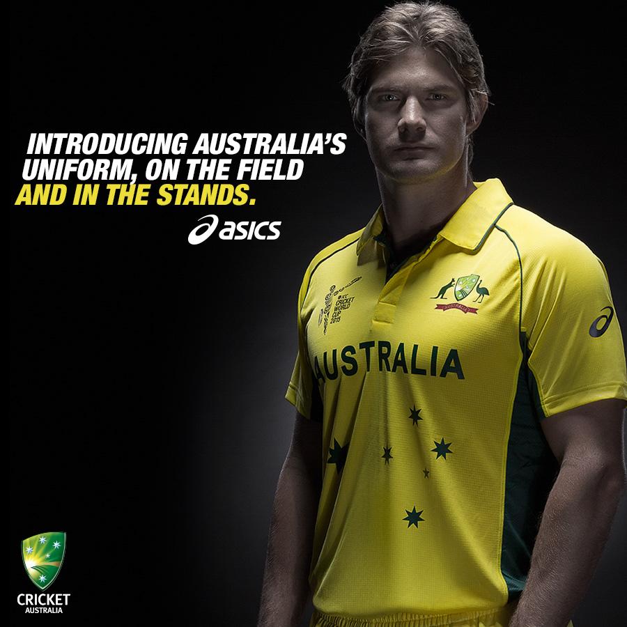 ASICS Australia on Twitter: "Introducing the NEW 2014/2015 Cricket Uniform  by #ASICS. Shop now http://t.co/aJYXKoP0nE #Cricket #ICCCricketWorldCup  http://t.co/yfKM8oSZUN" / Twitter