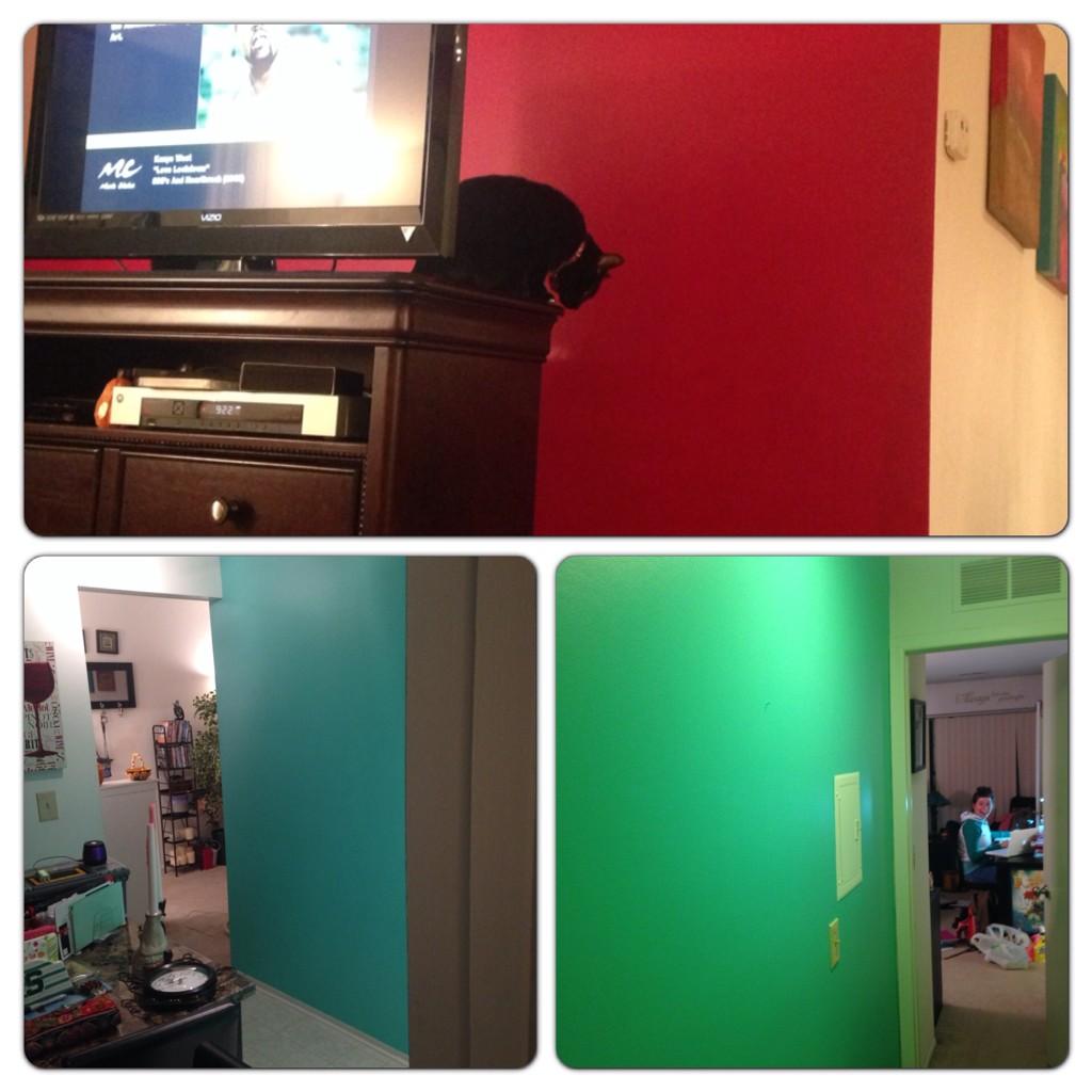 monnie621's tweet photo. Impromptu apartment painting #rainingdayactivity http://t.co/vbPkU0Tlb1