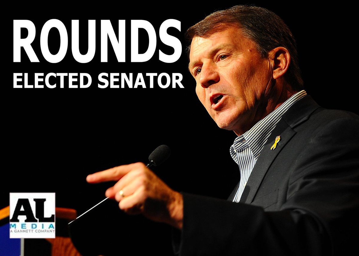 argusleader's tweet photo. AP calls S.D. Senate race for Mike Rounds: http://t.co/RPb5hiKt6r http://t.co/tVa72a8yKk