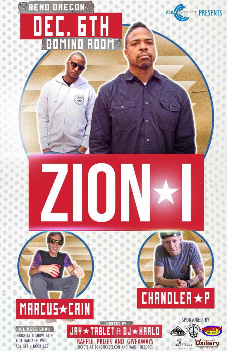 ZIONI's tweet photo. December 6th @ZIONI returns to #Oregon! Live at the #DominoRoom in Bend. Info: http://t.co/GYtz4knUH7 http://t.co/XfUs2ImeAl