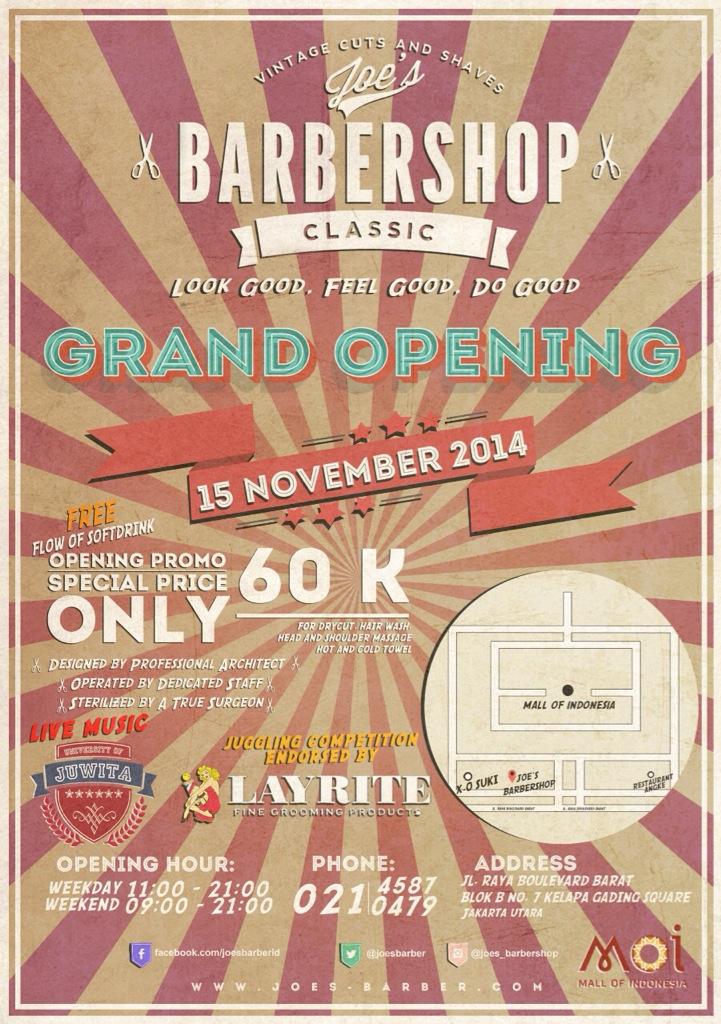 LayriteID's tweet image. Joe's Barbershop MOI grand opening 15November2014. Be There! @joesbarber