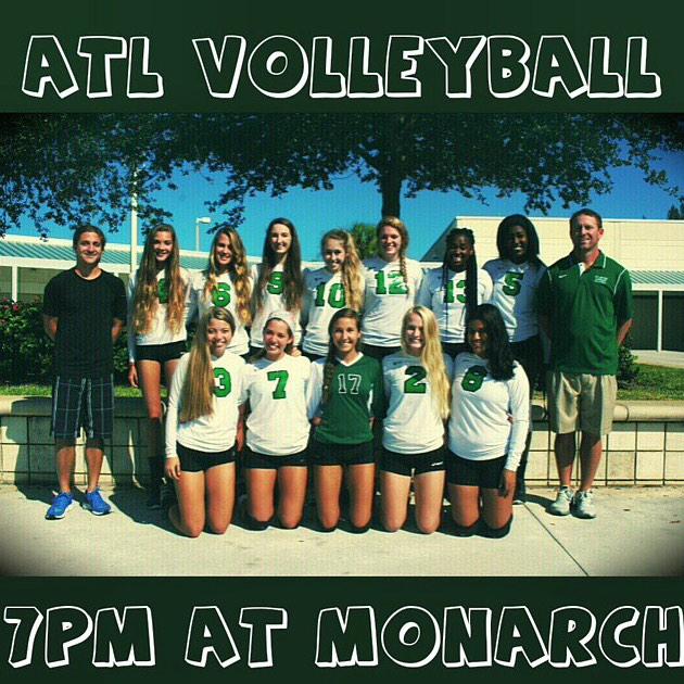 ATLPTSA's tweet photo. REGIONAL SEMI-FINALS! girls volleyball plays tomorrow night at 7PM at Monarch High #postseasonswag #EaglesNation http://t.co/EBnCP3HHnt