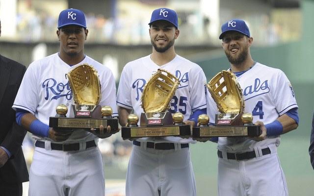 Gold Standard in KC. Congrats again boys &amp; on behalf of the staff, THANK YOU! @TheRealHos35 <a href="/SalvadorPerez15/">Salvador Perez</a> #Gordo