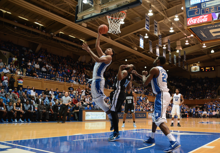 dukebasketball's tweet photo. Duke 115, Livingstone 58: The young, talented Blue Devils impressed in their first exhibition: http://t.co/577PAIU3nc http://t.co/34NLh2TTfF
