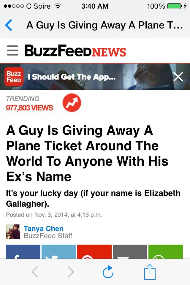 When your name is Elizabeth Gallagher....