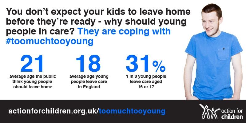actnforchildren's tweet photo. Childhood is short. Young care leavers face too much, too young. It's time to rethink care http://t.co/13BqREqiQ3 http://t.co/AeIRX4UwOK
