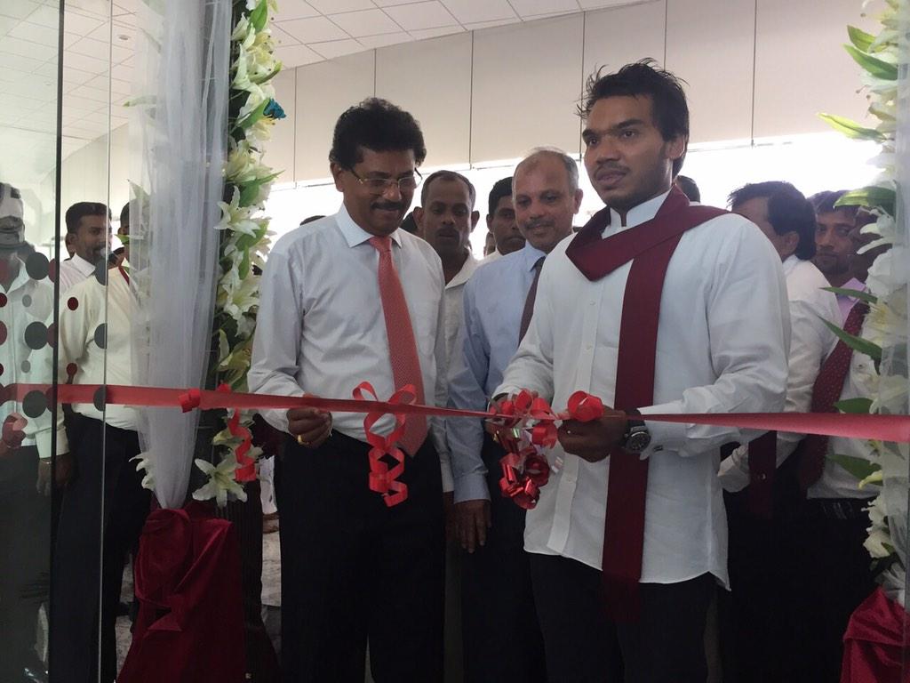 RajapaksaNamal's tweet image. Declared open the #Hambantota Port branch of People's Bank little while ago. My best wishes to them. #SriLanka