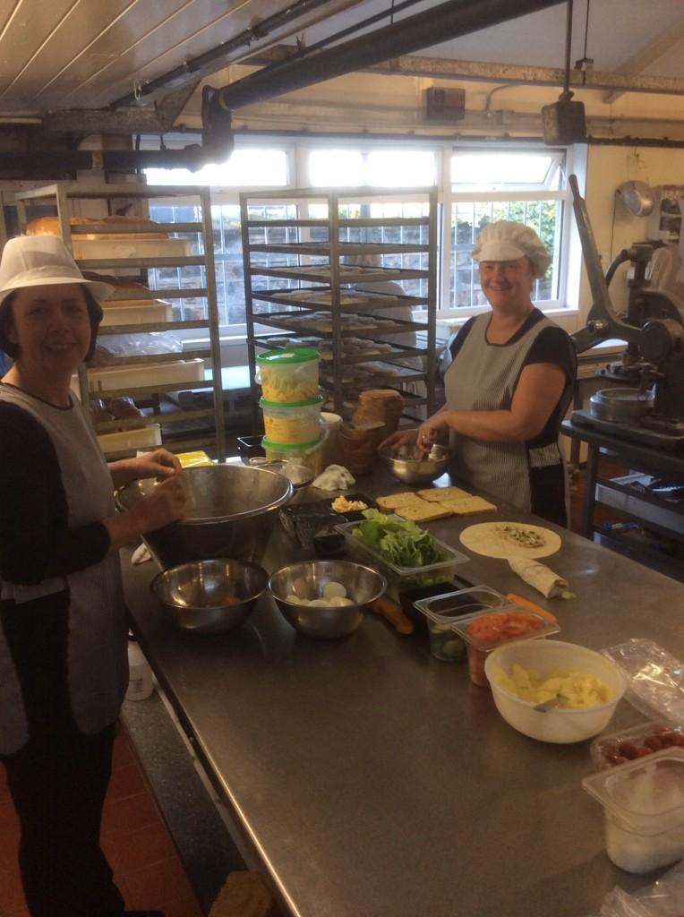 Gill and Kate busy on the buffets this morning!